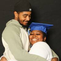 two people hugging for gradfest photo